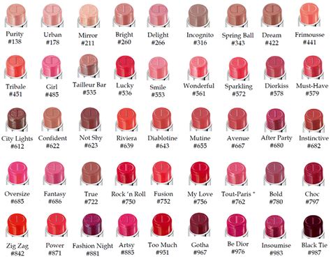 Dior lipsticks shades